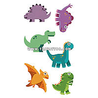 Набір дитячих перебивних тату Динозаврики