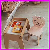 Столик детский дошкольный для творчества с нишей, детский набор мебели стол стул для малыша и его творчества
