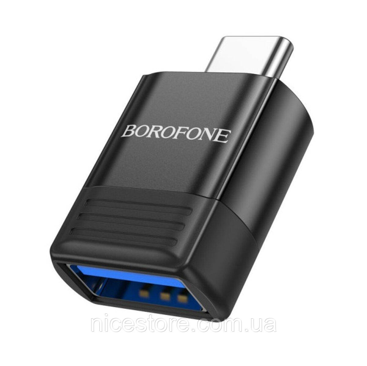 Адаптер BOROFONE BV18 Type-C male to USB female USB3.0 adapter Black