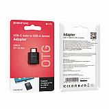 Адаптер BOROFONE BV18 Type-C male to USB female USB3.0 adapter Black, фото 3