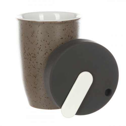 Чашка для кави Loveramics Nomad Granite керамічна, 250 мл, з кришкою, подвійною стінкою, Чашки для чаю