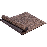 Коврик для йоги Льняной (Yoga mat) Zelart FI-2441 цвет коричневый at