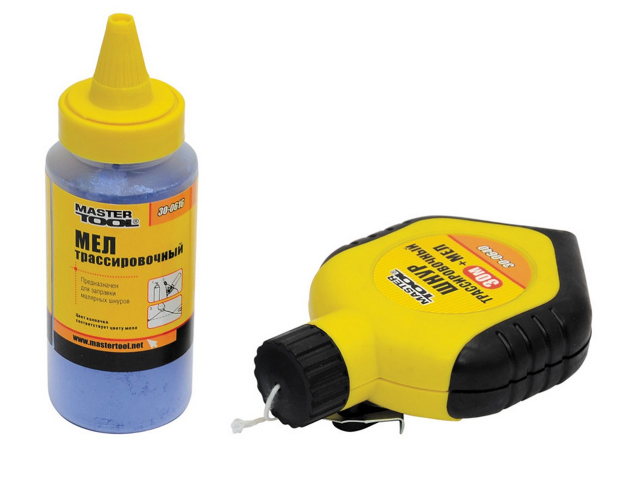 Шнур розміточний 30м + крейда Mastertool 30-0640