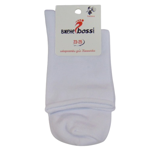 Шкарпетки без гумки Вдалі bossi 23-25 білі, фото 1