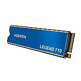 Накопичувач SSD M.2 ADATA LEGEND 710 256GB 2280 PCIeGen 3x4 3D NAND Read/Write: 2100/1000 MB/sec, фото 5