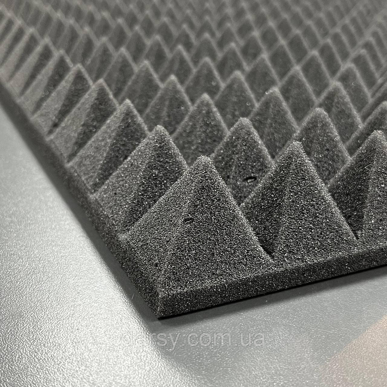 Поролон з пупиркою 30 мм чорний, відріз 48х48 см, фото 1