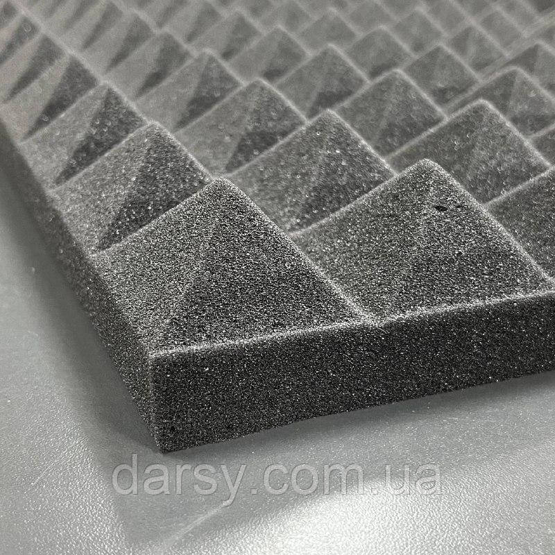 Поролон з пупиркою 30 мм чорний, відріз 48х48 см, фото 1