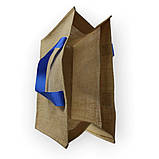 Сумка господарська із джуту 40х35х17 (ручка 60 см), фото 3