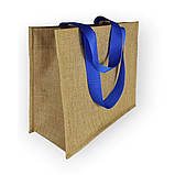 Сумка господарська із джуту 40х35х17 (ручка 60 см), фото 2