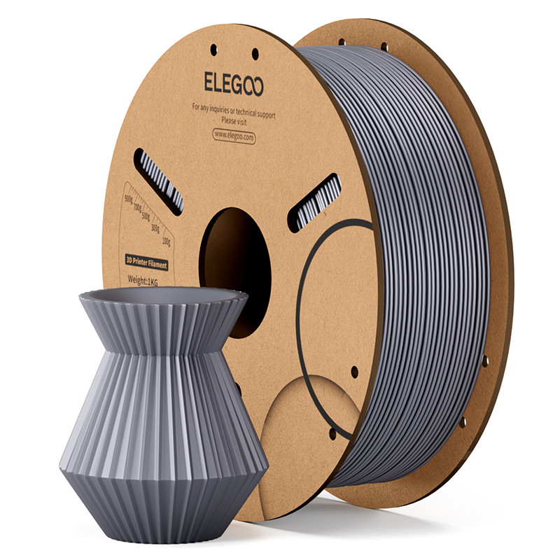 PLA-пластик Elegoo Filament для 3D-принтера 1.75 мм, 1 кг, Сірий