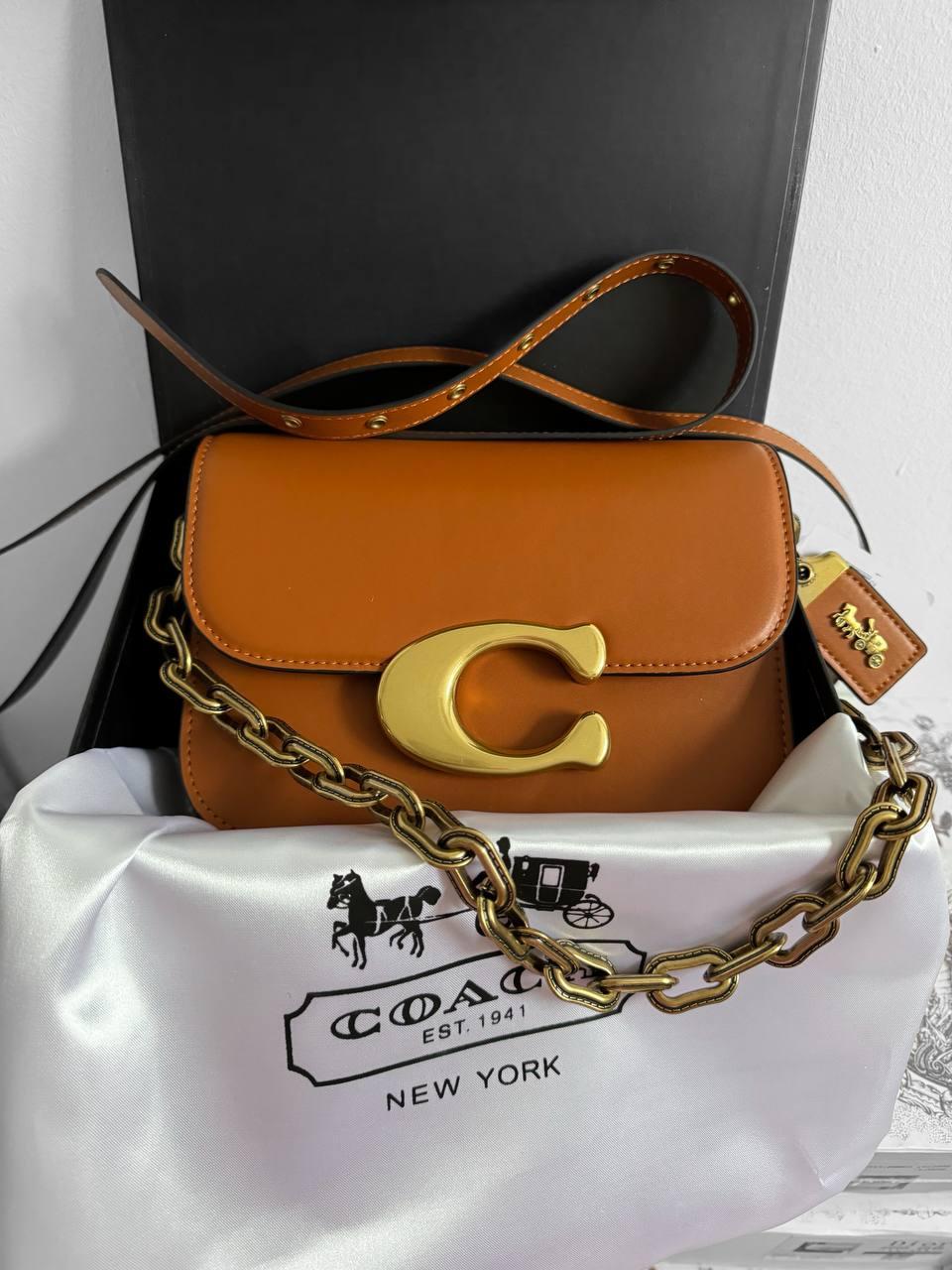 Жіноча сумка Коуч коричнева Coach Brown