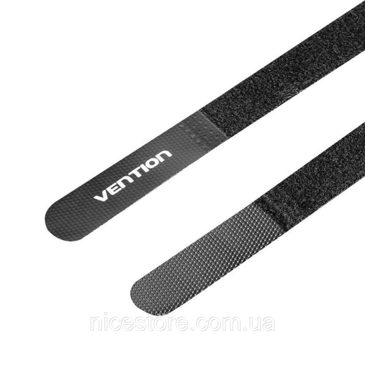 Стяжка для кабелів Vention Hook & Loop Cable Tie 180mm x 12mm Black 10 Pcs/Pack (KAOB0-10)