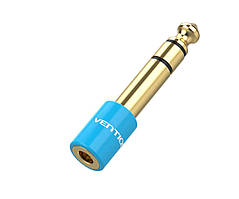 Адаптер Vention 6.35mm Male to 3.5mm Female Audio Adapter Blue Aluminum Alloy Type (VAB-S01-L)