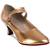Обувь для бальных танцев женская Стандарт Zelart DN-3691 размер 35 цвет золотой at