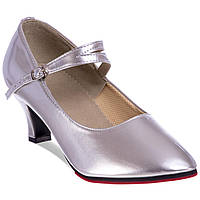 Обувь для бальных танцев женская Стандарт Zelart DN-3691 размер 37 цвет серый at