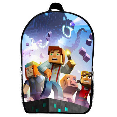 Рюкзак Майнкрафт Minecraft дитячий (Gear bag mini M019) чорний, 29 х 21 х 9 см