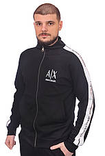Костюм спортивний чоловічий Armani 24-AS-7122 чорний XL, фото 4