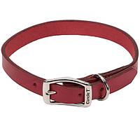 Кожаный ошейник для собак Coastal Circle T Leather Town красный 2.5x55 см (76484104718) DI, код: 7721019