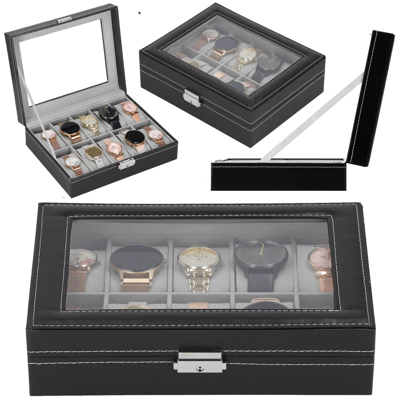 Скринька (органайзер) для зберігання годинника Springos 25 x 20 x 8 см HA1056 Poland