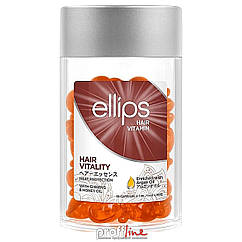 Вітамінні капсули для волосся Ellips Hair Vitamin Hair Vitality Здоров'я волосся з женьшенем та медом, 50х1 мл