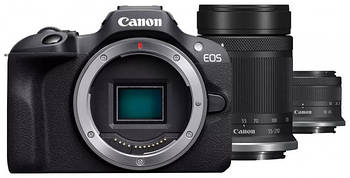 Canon EOS R100 + lens RF-S 18-45mm IS STM + lens RF-S 55-210mm IS STM