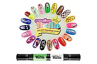 Детский лак-карандаш для ногтей Malinos Creative Nails на водной основе (2 цвета Морской волны + Белый)