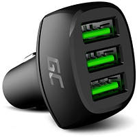 Green Cell Power Ride Car Charger 3x USB Ultra Charge, Quick Charge 3.0