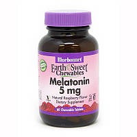 Натуральная добавка Bluebonnet Earth Sweet Chewables Melatonin 5 mg, 60 жевательных таблеток CN5113 SP