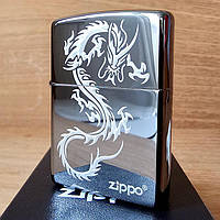 Запальничка Zippo 49030 Chinese Dragon Design 150 Black Ice