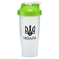 Шейкер з віночком Zelart UKRAINE FI-9931 колір прозорий-салатовий at