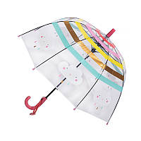 Детский зонт RST RST044A Облака Red механический зонтик для девочки