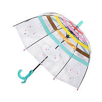 Детский зонт RST RST044A Облака Turquoise механический зонтик для девочки