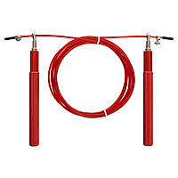 Скакалка скоростная Кроссфит с подшипником и стальным тросом с алюминиевыми ручками CIMA FI-7430 цвет красный