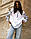 Чарівна жіноча вишиванка на білому льоні, фото 2