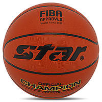 Мяч баскетбольный STAR CHAMPION FIBA BB317 цвет оранжевый at