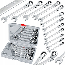 Набір ріжково-накидних ключів LEX LX1578 12 шт (8-19 мм)