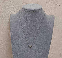 Підвіска-кулон 3 кільця d-7мм L-41-45см s-1,35мм сріблястий метал купити біжутерію дешево оптом в інтернеті