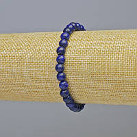 Браслет Лазурит (іміт.) гладка кулька d-6,5мм+- (стрейч) L-18см+- купити біжутерію дешево оптом в інтернеті