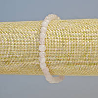 Браслет Рожевий Кварц натуральний камінь гранований кубик d-5,5 мм +- (стрейч) L-18 см + — купити біжутерію дешево гуртом в інтернеті