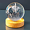 Нічник скляна куля Земля та Космонавт 8 см, фото 2