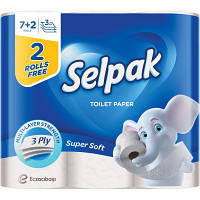 Туалетная бумага Selpak 3 слоя 7+2 рулонов (8690530015920)