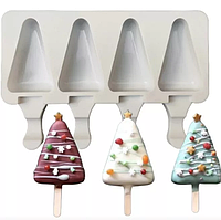 Форма силиконовая для десерта мороженого эскимо Треугольник D0822 6,7 х 4,2 х 2 см