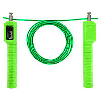 Скакалка с электронным счетчиком Zelart FI-8637 цвет зеленый at