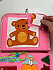 Навчальна розвиваюча іграшка сумка монтессорі сенсомоторна дошка бізіборд для навчання та розвитку малюків toddler busy board 2616, фото 4