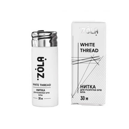 Нитка для розмітки брів Zola біла 30 м, фото 1