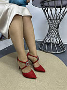 Босоніжки жіночі Vensi  V347  на шпильці червоні 37, фото 3