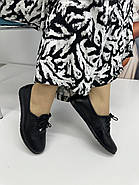Мокасини жіночі Aras Shoes 408-black  шкіряні чорні на низькому ходу 37, фото 2