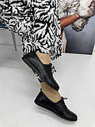 Мокасини жіночі Aras Shoes 408-black  шкіряні чорні на низькому ходу 37, фото 5