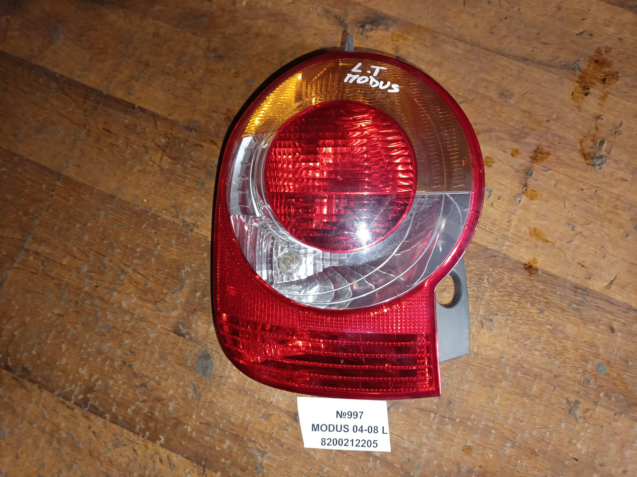 №997 Ліхтар задній лівий 8200212205 для Renault Modus 04-08, фото 1