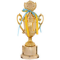 Кубок спортивный с ручками и крышкой Zelart LIBERTY C-894-2A высота 31см золотой at